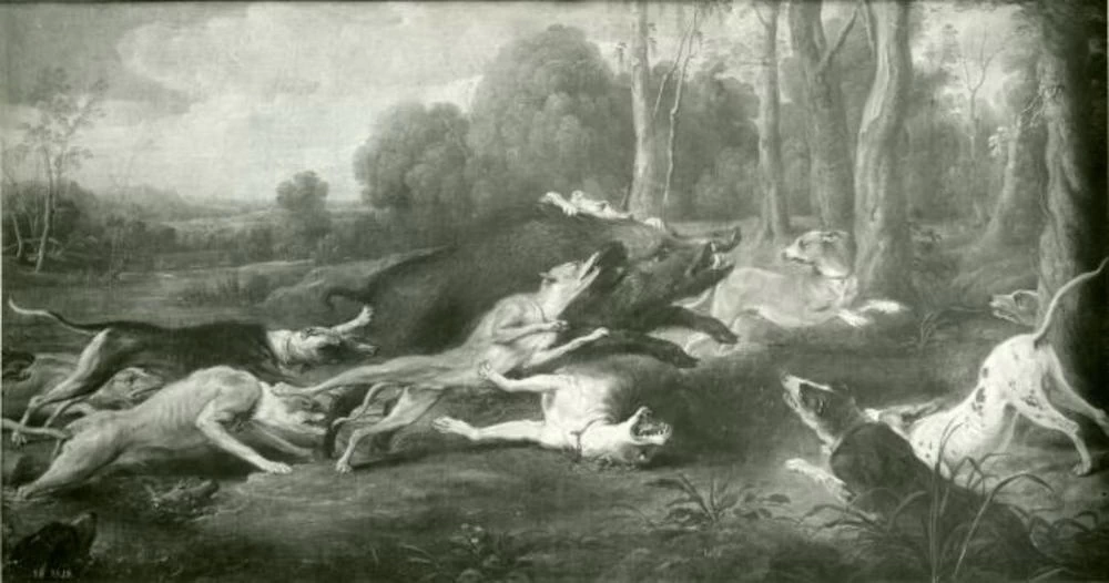Caccia al cinghiale con i cani - Museo del Prado